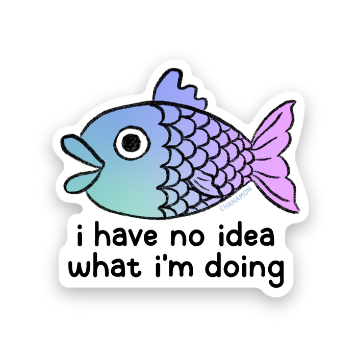 Clueless Fish Sticker