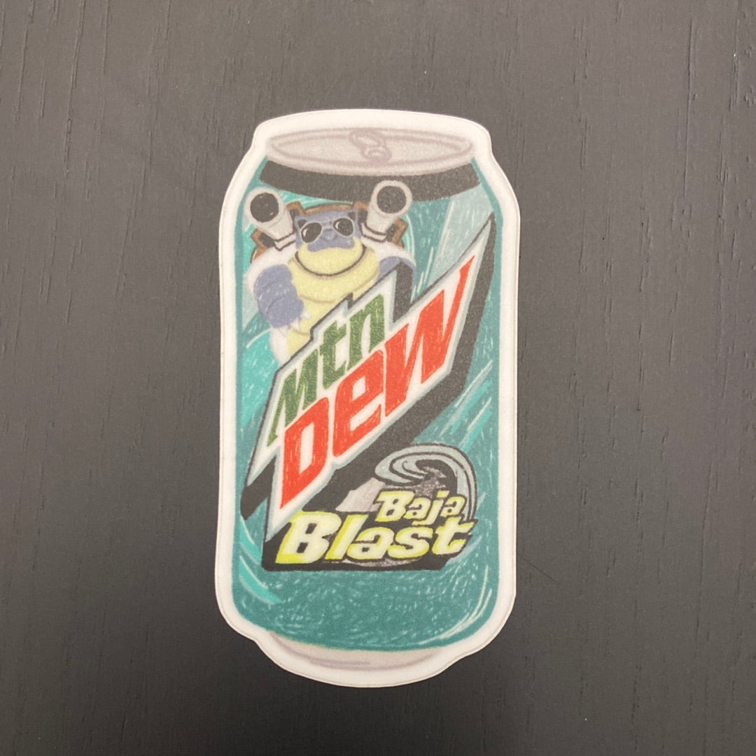 Mountain Dew Baja Blastoise Vinyl Sticker — San José Made