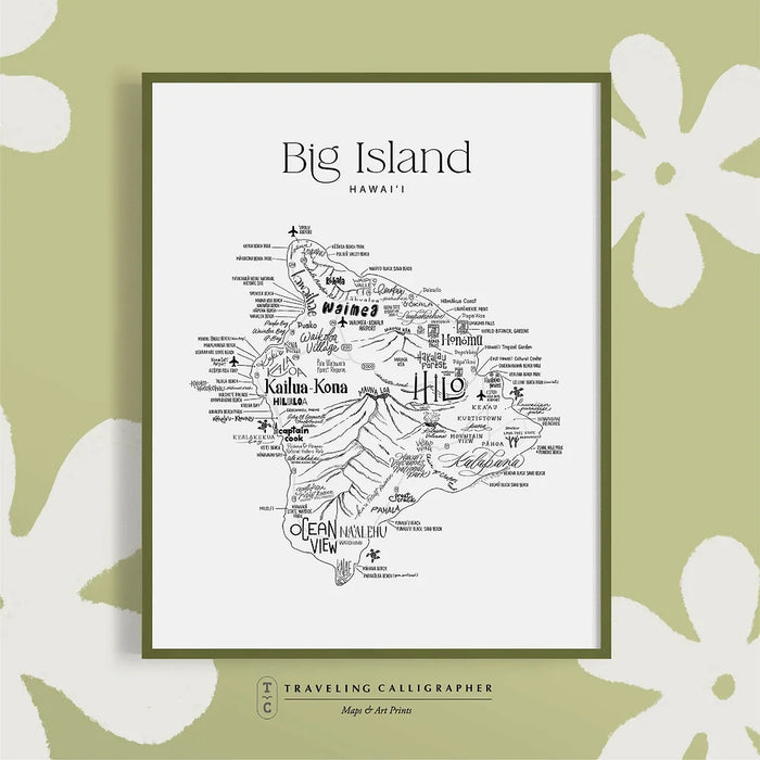 Big Island Map Print