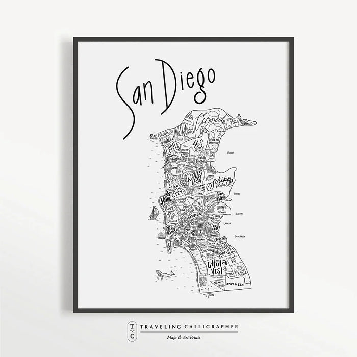 San Diego Map Print