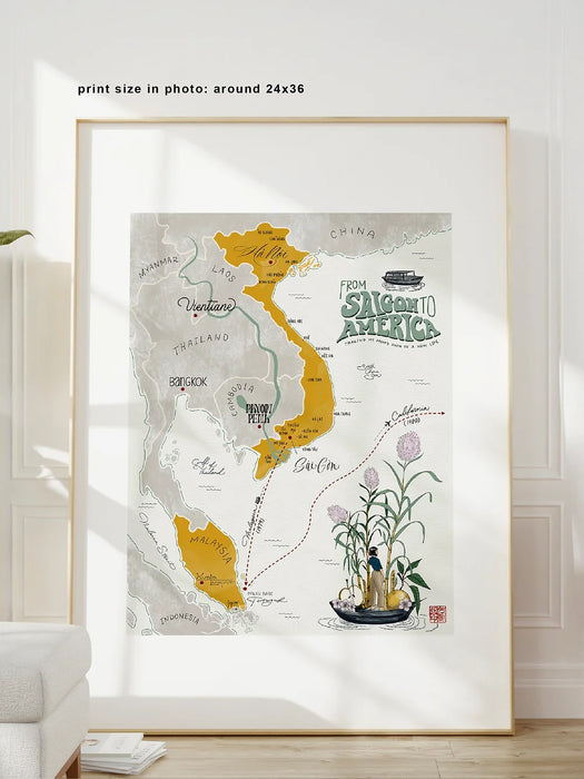 Vietnam Map Print