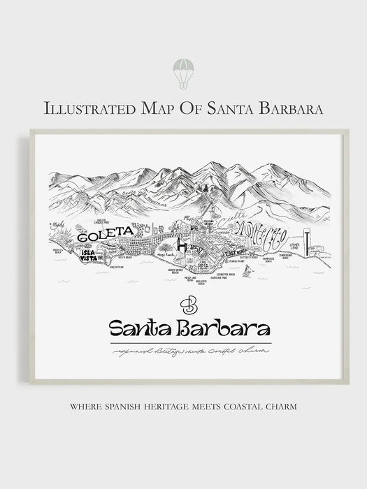 Santa Barbara Map Print