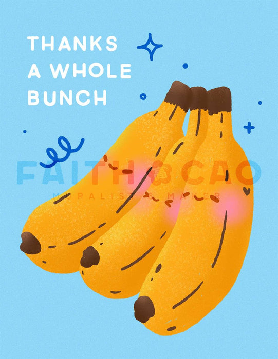 BANANA THANK YOU CARD