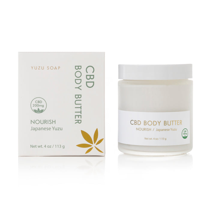 CBD Body Butter (4 oz) - NOURISH- Japanese Yuzu - 100MG