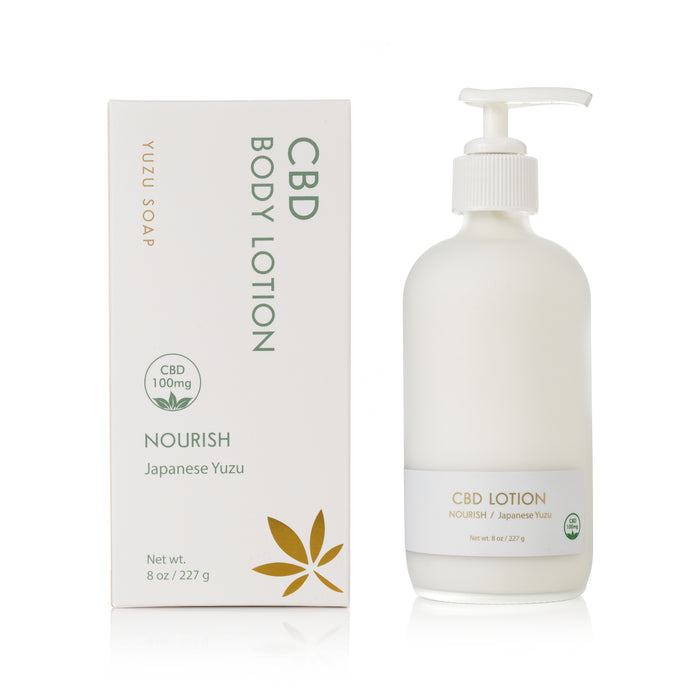 CBD Body Lotion (8 oz) - NOURISH - Japanese Yuzu - 100MG