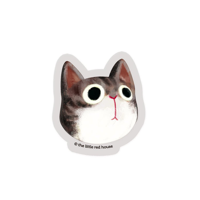 Grey Tabby Clear Sticker