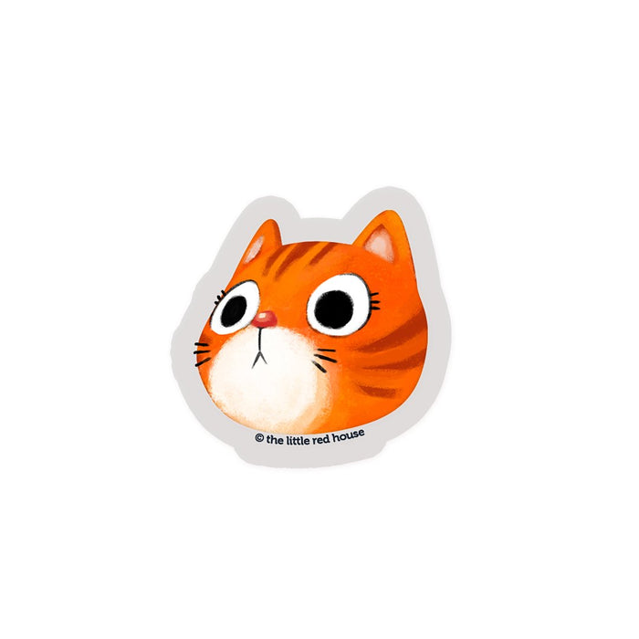 Orange Tabby Cat Clear Sticker