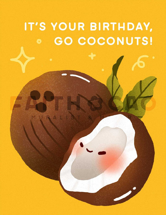 COCONUT BIRTHDAY CARD