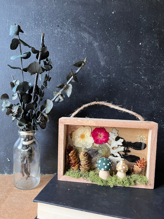 Evergreen pine shadow box