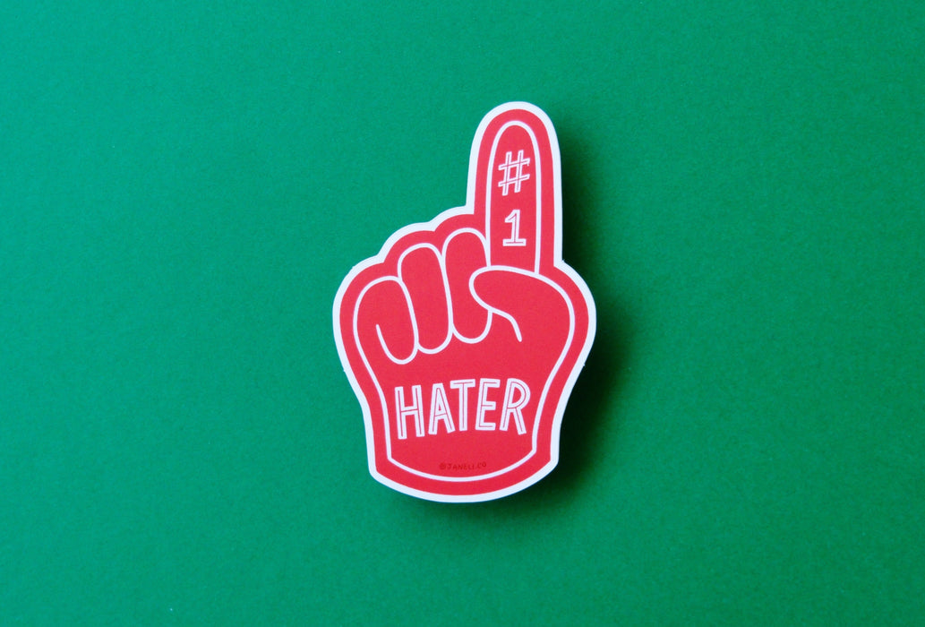 #1 Hater Sticker