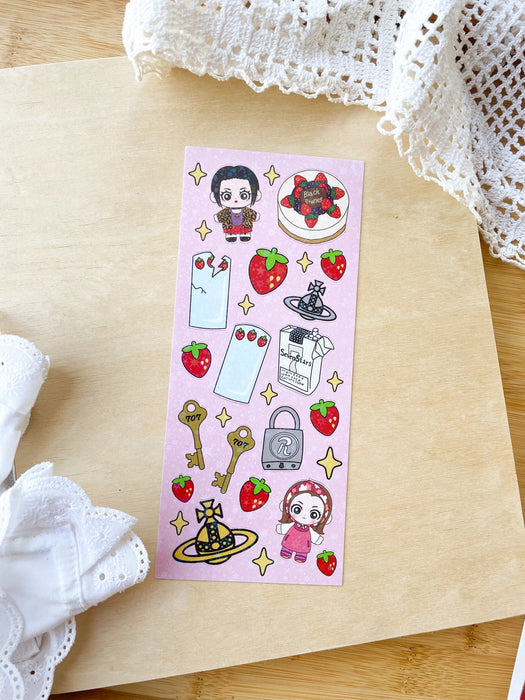 Strawberry Girls Sticker Sheet