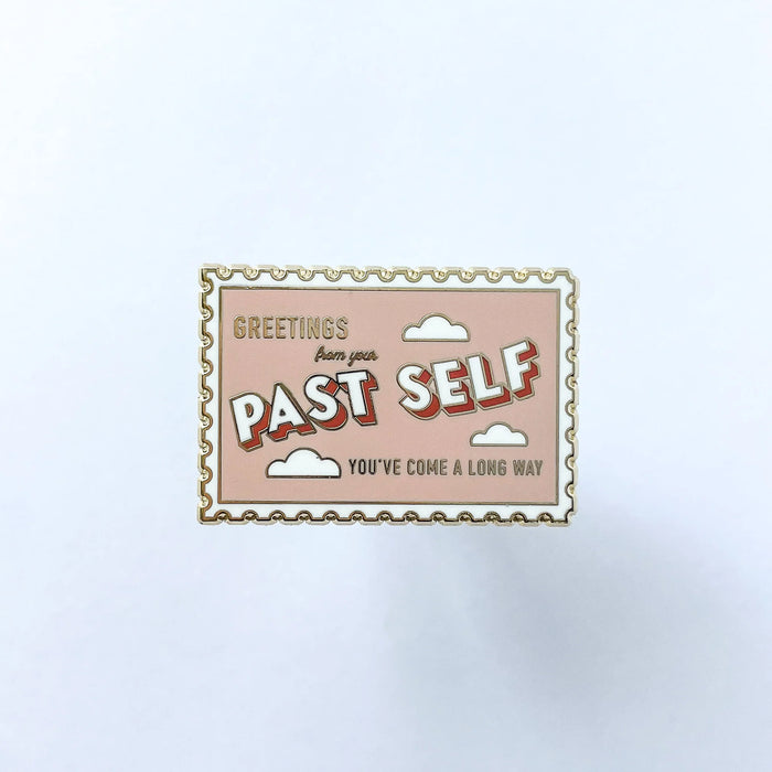 Past Self Postcard Pin