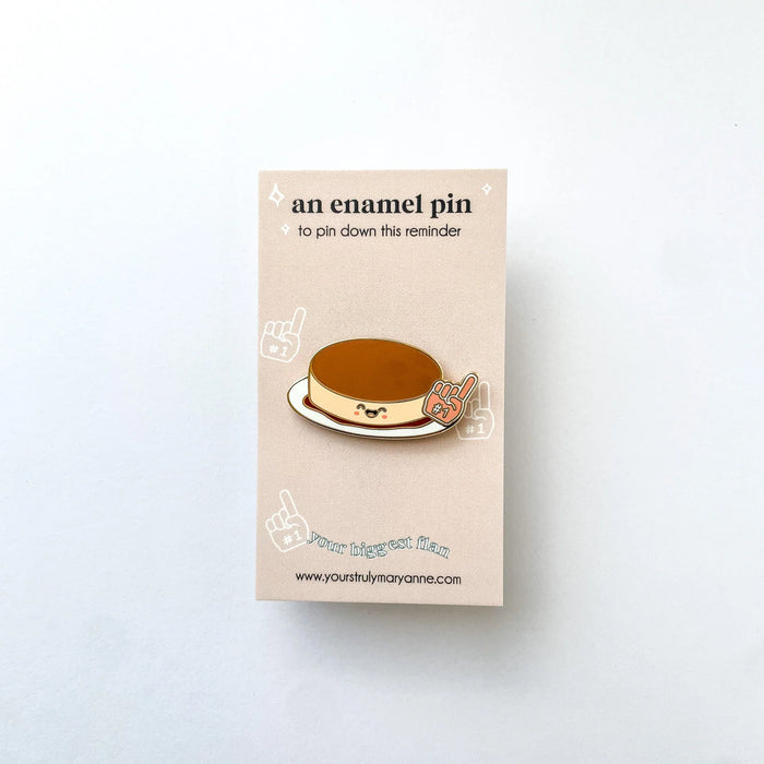 Biggest Flan Enamel Pin