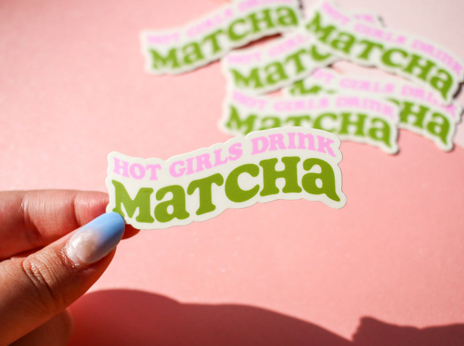 Hot Girls Drink Matcha Sticker