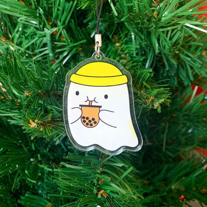 Bubble Tea Ghost Ornament