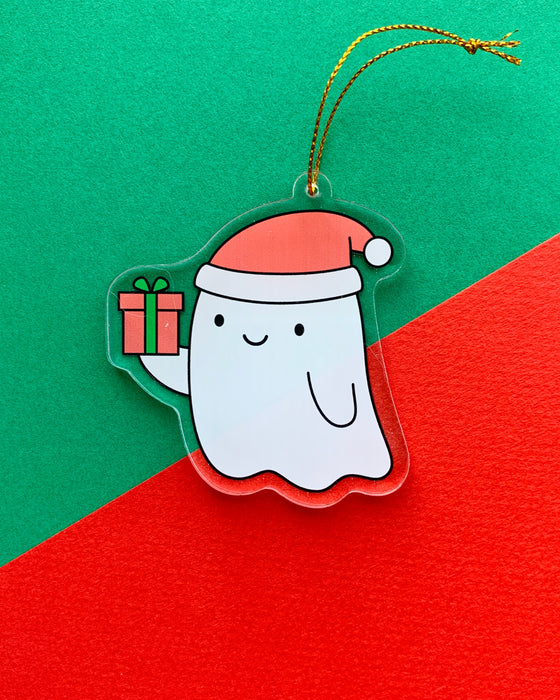 Santa Ghost Ornament