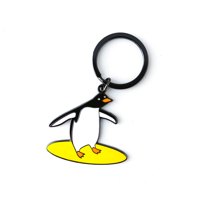 Surfing Penguin Keychain