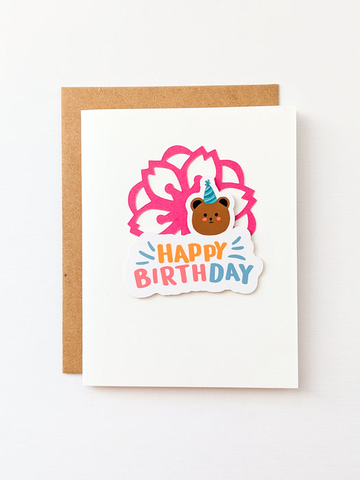 Bear Birthday | Handcrafted Card