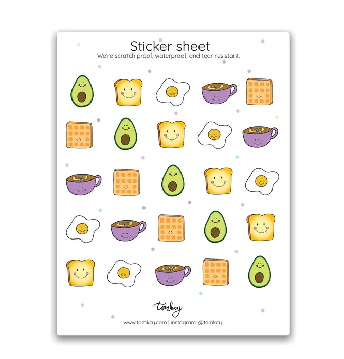 Breakfast Sticker Sheet