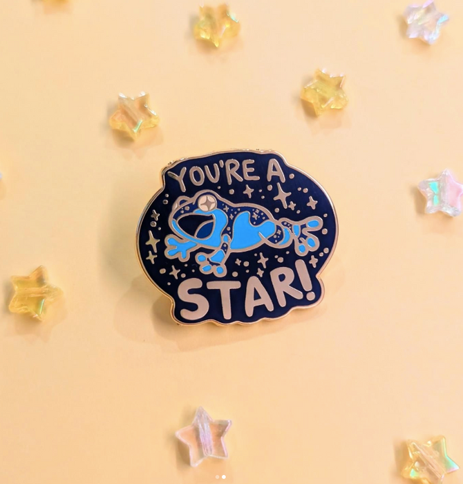 "You're a Star" Frog Pin