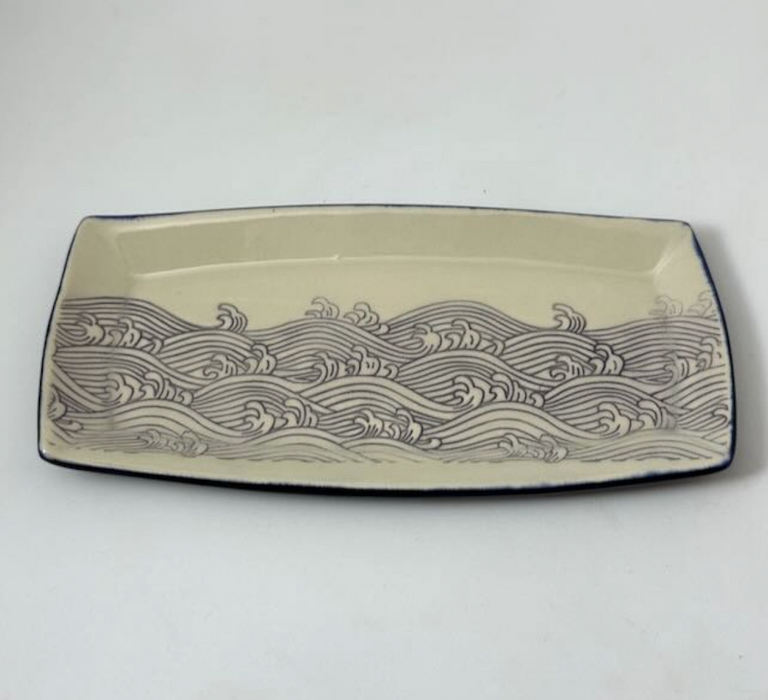 Rectangular Dish Platter with Waves