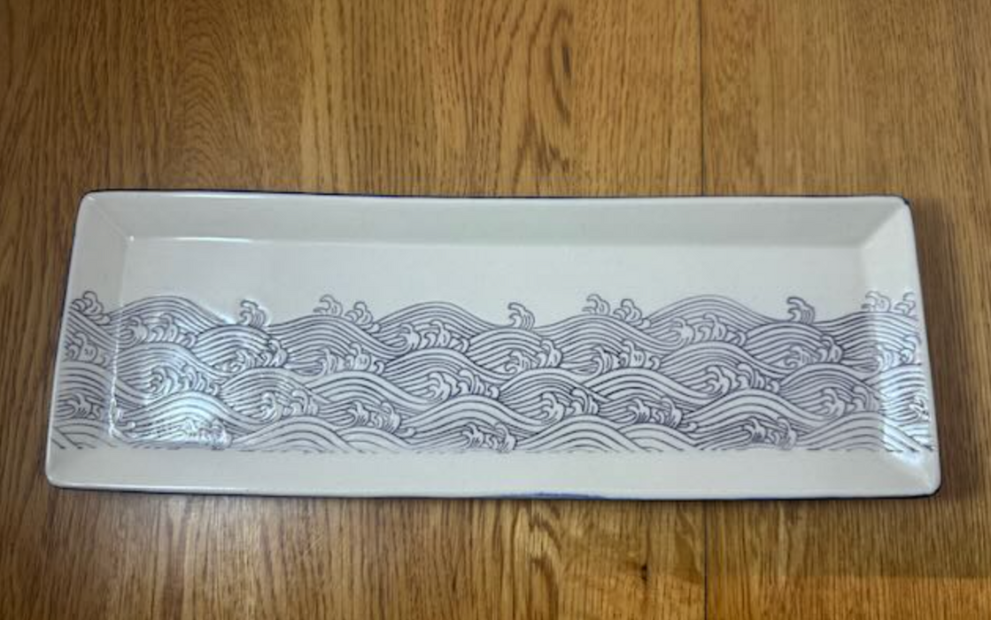 Rectangular Dish Platter with Waves