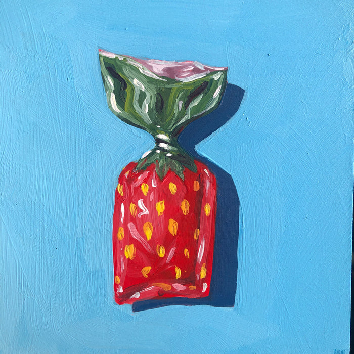 Strawberry Candy on Blue