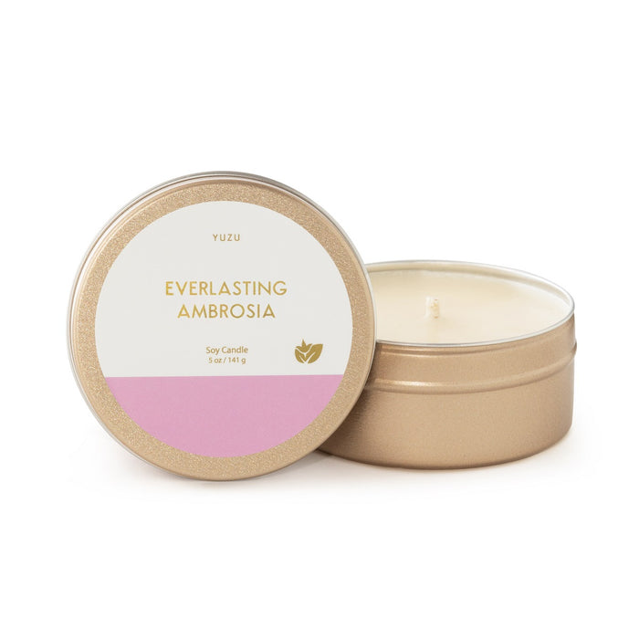 Tin Candle (5 oz) - Everlasting Ambrosia (Pink)