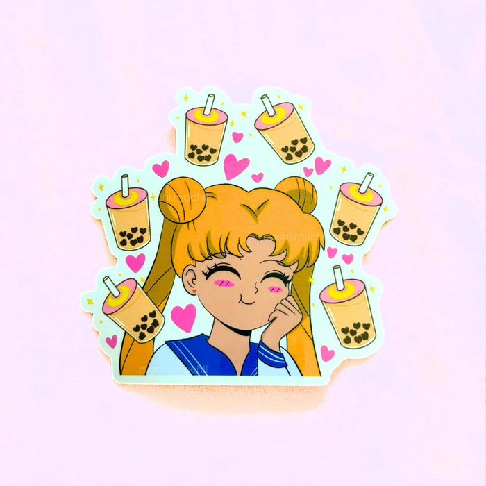 Sailor Moon loves Boba Sticker