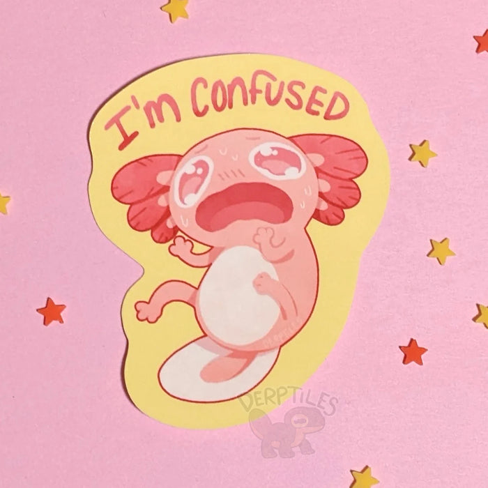 Confused Axolotl Sticker