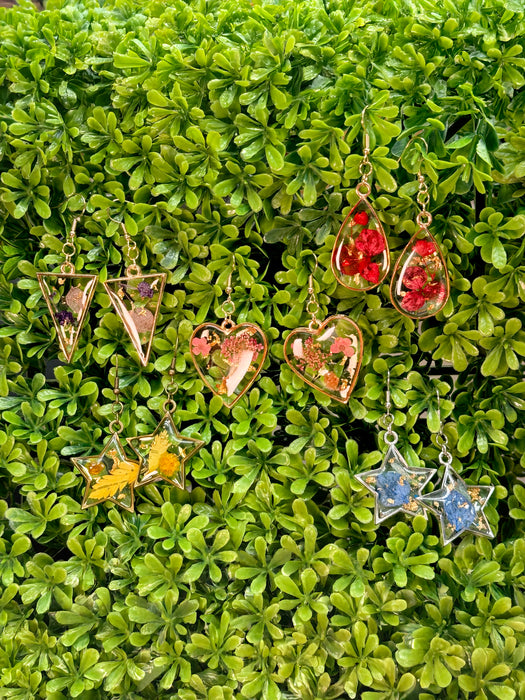 Resin Floral Earrings