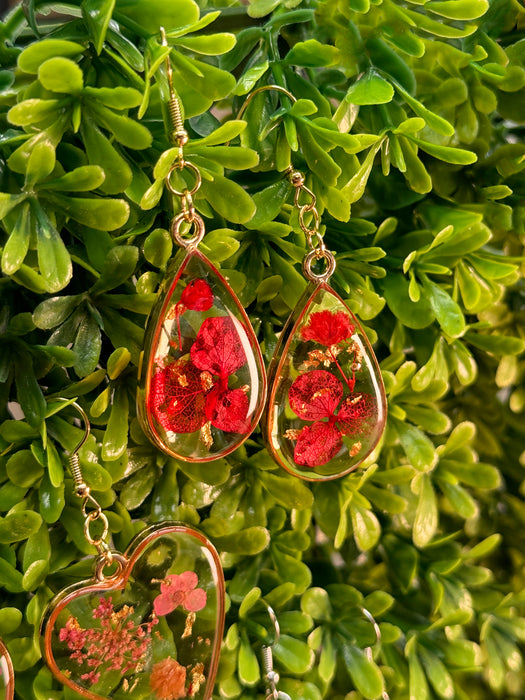 Resin Floral Earrings