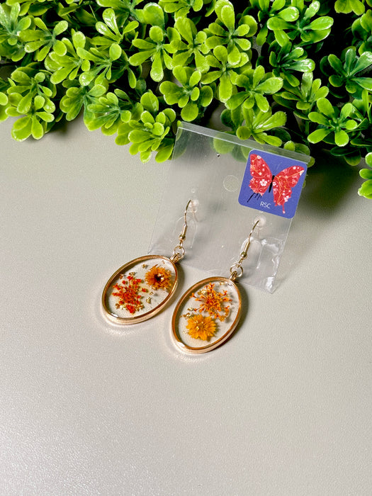 Resin Floral Earrings