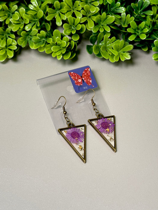 Resin Floral Earrings