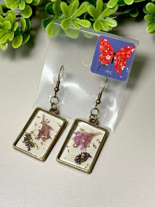 Resin Floral Earrings