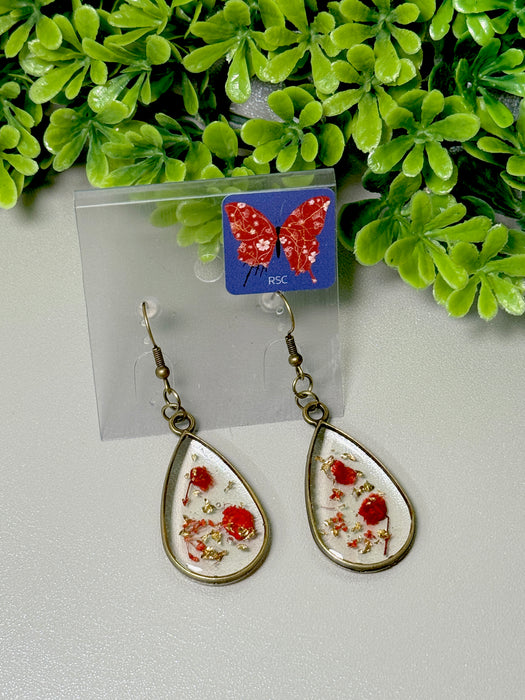 Resin Floral Earrings