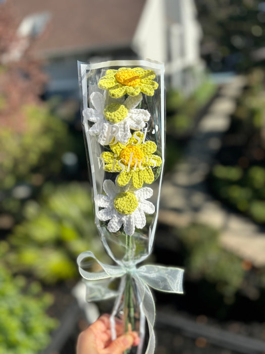 Handcrafted Crochet Daisy Bouquet