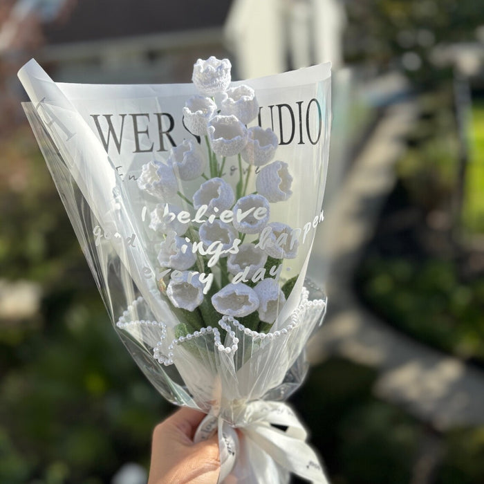 Handmade Crochet Lily of the Valley Bouquet