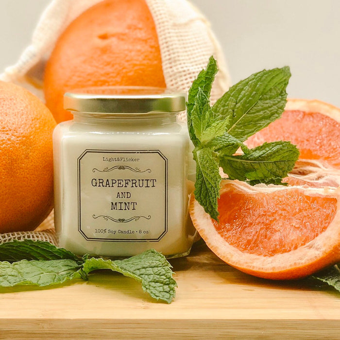 Grapefruit & Mint Soy Candle