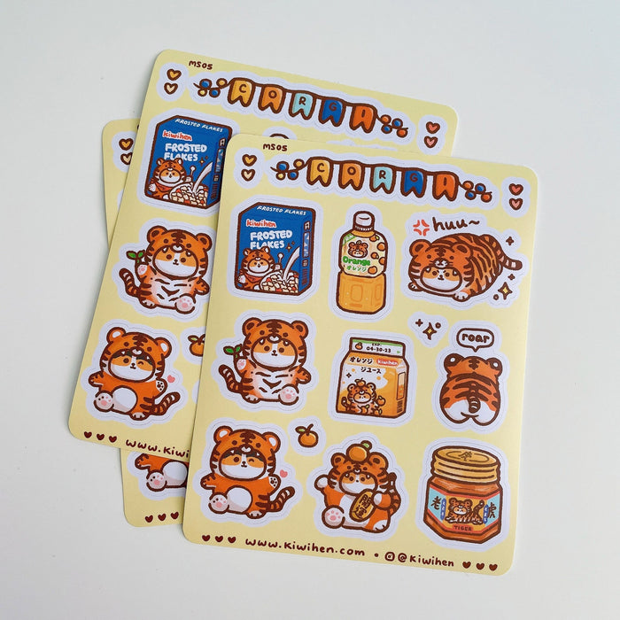 Tiger Corgi Sticker Sheet