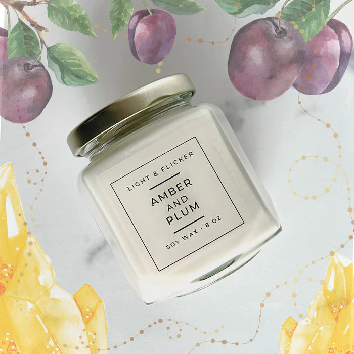 Amber & Plum Soy Candle