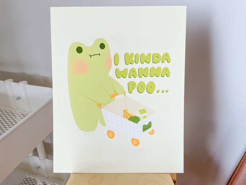 Poo Frog 8x10 Print