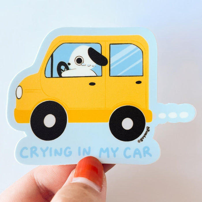 Crying In My Car Waterproof Vinyl Sticker