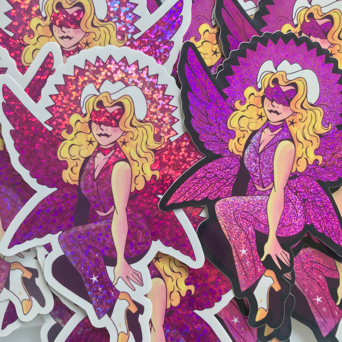 Biblically Accurate Barbie Glitter Stickers