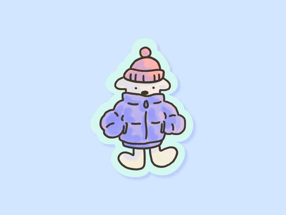 Puffer Jacket Sticker