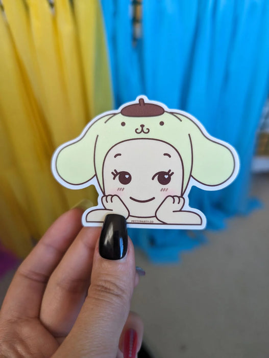 Pompompurin Baby Mini Peeker Sticker