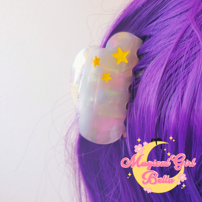 Pearlescent Cloud Hair Claw Clip