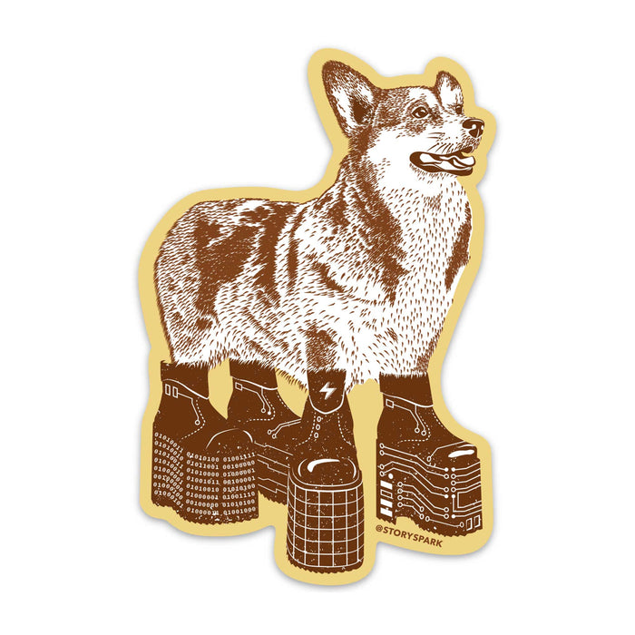 Platform Corgi Sticker