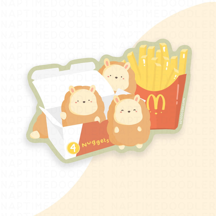 Bunny Nuggets Sticker | Naptime Doodler