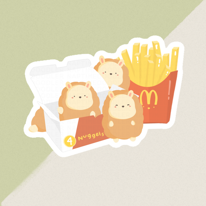 Bunny Nuggets Sticker | Naptime Doodler